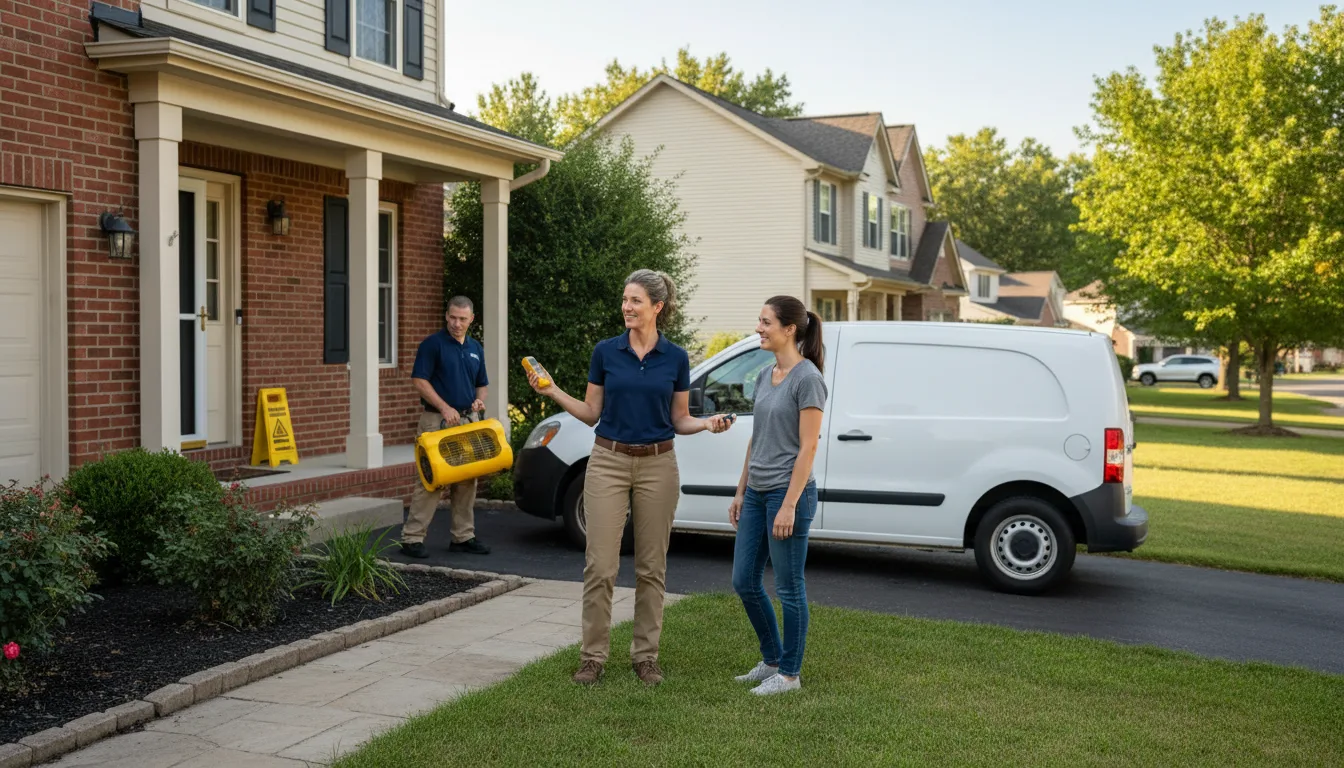 Residential water damage restoration in Oxford, MI